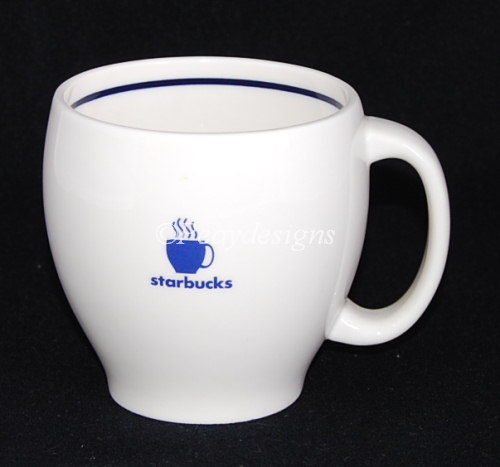 Le Chat Noir Boutique Starbucks Barista Abbey Blue And White Coffee Mug Starbucks Coffee Mugs 1757